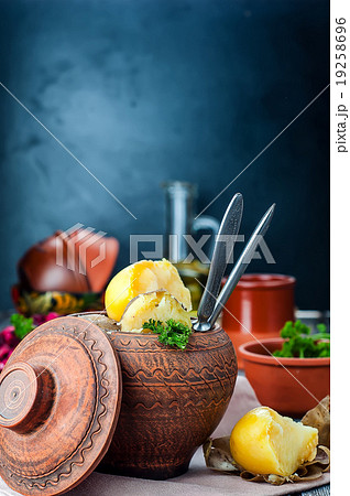 Ukrainian national dish is baked potatoes Ukrainian national dish is baked potatoes 19258696