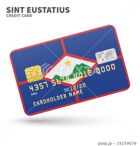 Credit card with Sint Eustatius flag background Credit card with Sint Eustatius flag background 19259079