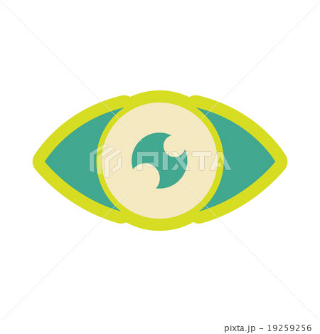 Icon of human eye in flat style Icon of human eye in flat style 19259256