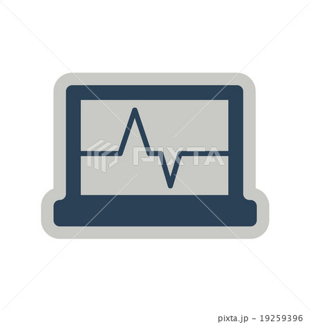 Icon of ECG machine in flat style Icon of ECG machine in flat style 19259396