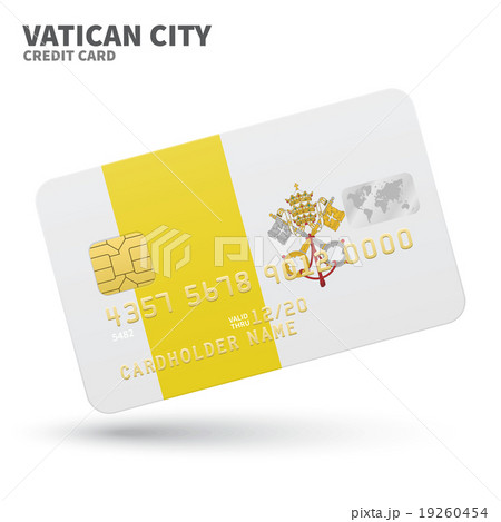 Credit card with Vatican City flag background for 19260454
