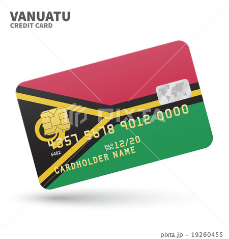 Credit card with Vanuatu flag background for bank Credit card with Vanuatu flag background for bank 19260455