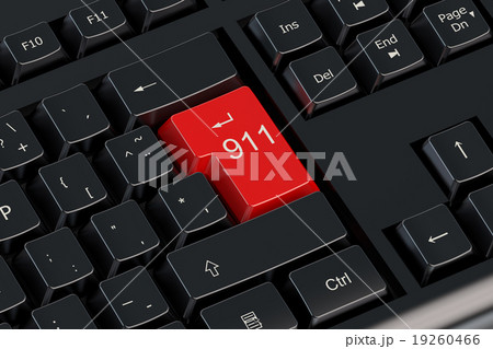 911 red keyboard button 19260466