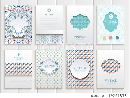 Stock vector set of brochures in vintage style 19261333