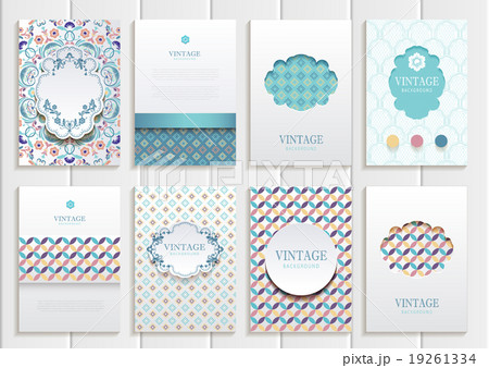 Stock vector set of brochures in vintage style 19261334