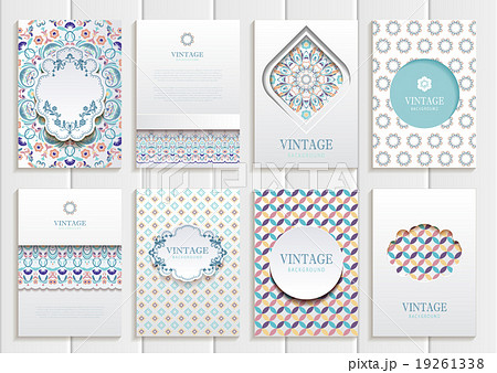 Stock vector set of brochures in vintage style 19261338