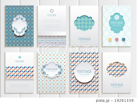 Stock vector set of brochures in vintage style 19261339