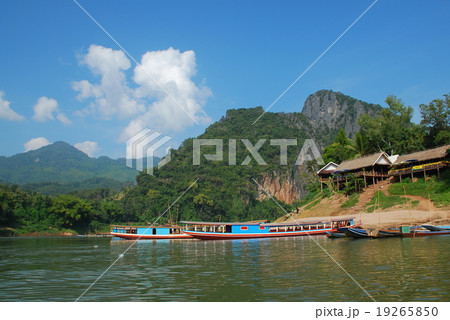 boat in laos boat in laos 19265850
