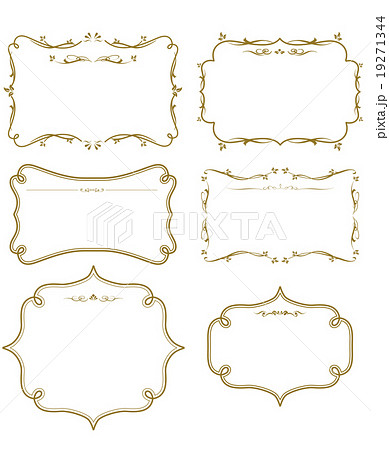gold frame set Vector gold frame set Vector 19271344
