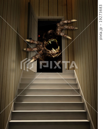 Monster in open door 19273683