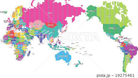 世界地図のイラスト素材 19275461 Pixta