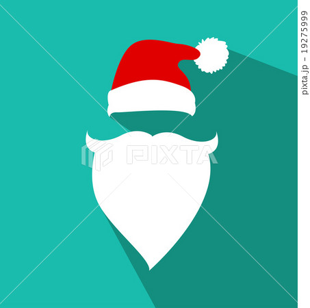 Flat Design Vector Santa Claus Face 19275999