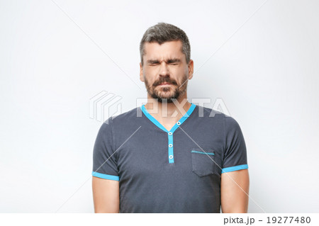 Concept for emotional man with beard 19277480