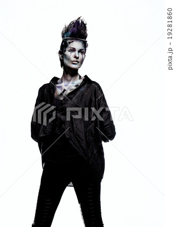 Beautiful woman with creative make-up Beautiful woman with creative make-up 19281860