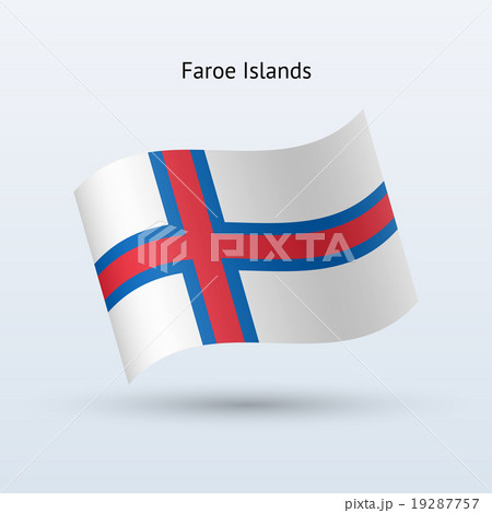 Faroe Islands flag waving form. Faroe Islands flag waving form. 19287757