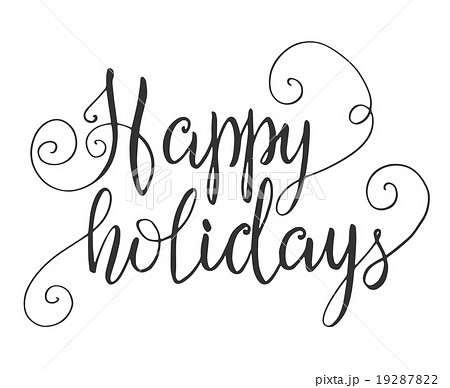Happy holidays hand lettering Happy holidays hand lettering 19287822