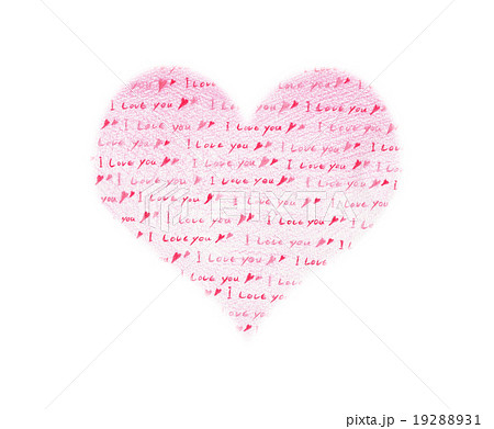 Love文字入り ハート ピンクのイラスト素材 1921
