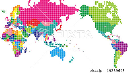 世界地図国別コードのイラスト素材