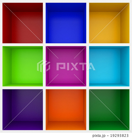 3d colorful shelves for show case 3d colorful shelves for show case 19293823