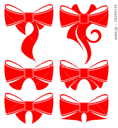 Plain red bow 19294134