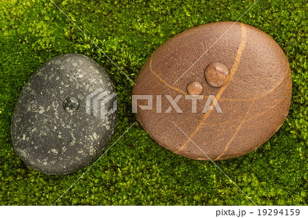 The River Stones spa treatment scene with raindrop The River Stones spa treatment scene with raindrop 19294159