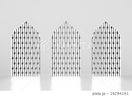 Muslim style arches,Islamic architecture. 3d rende 19294191