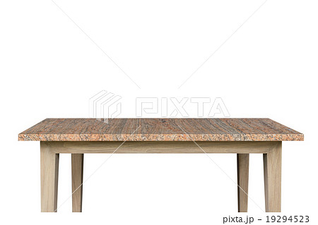 Empty top of granite stone table isolated on white background Empty top of granite stone table isolated on white background 19294523
