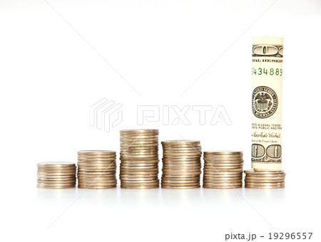 graph chart diagram with coin and cash 19296557