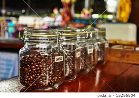 coffee in glass jars coffee in glass jars 19296904