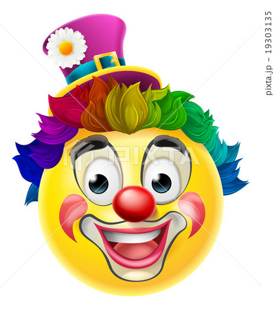 circus joker smiling face