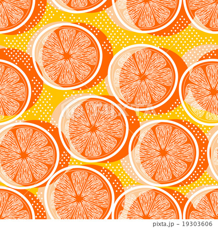 Cut orange seamless pattern 19303606