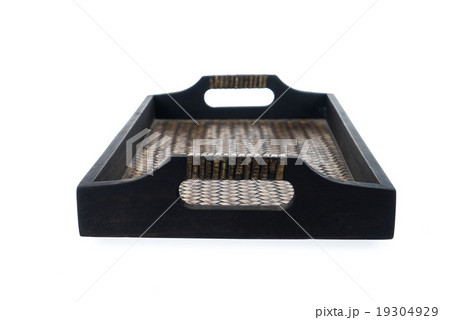 Container, tray, square shape made of wood 19304929