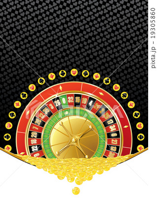 Background with roulette and coins 19305860