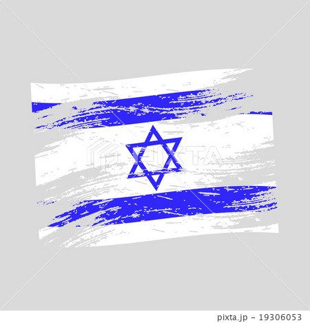color israel national flag grunge style eps10 19306053