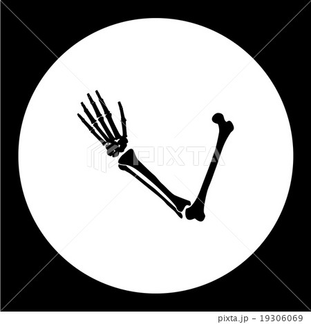 one human hand from bones black icon eps10 19306069
