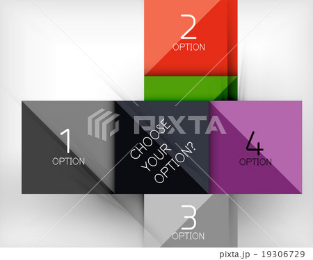 Paper style design templates, square abstract 19306729