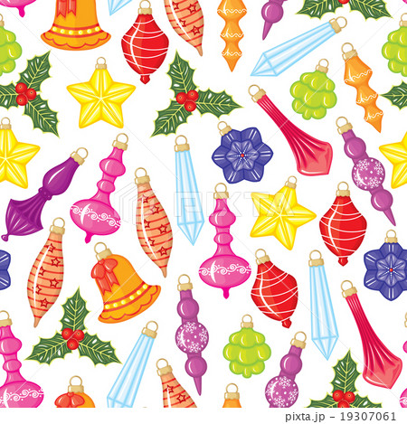 Christmas baubles pattern seamless Christmas baubles pattern seamless 19307061