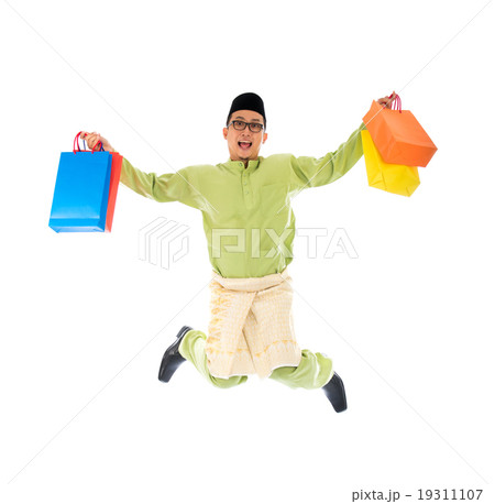 Traditional Malay male shopping 19311107