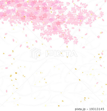 桜 和紙風テクスチャのイラスト素材