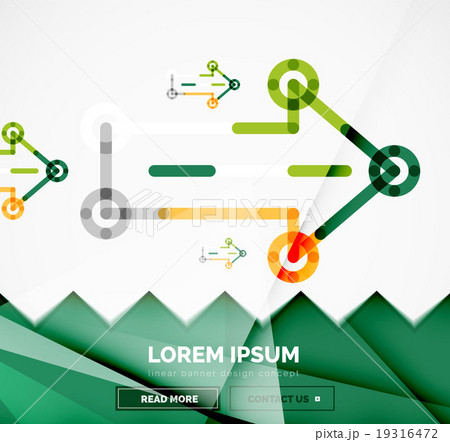 Abstract banner template with arrows, linear Abstract banner template with arrows, linear 19316472