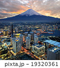 Surreal view of Yokohama city and Mt. Fuji 19320361