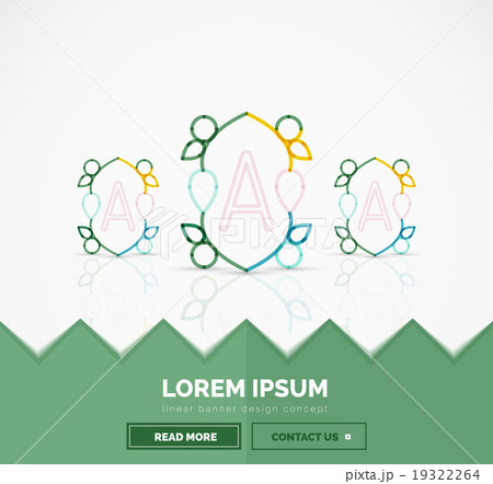 Abstract geometric linear hipster floral icon Abstract geometric linear hipster floral icon 19322264