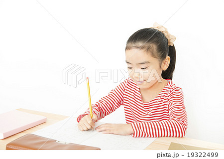 勉強する女の子　小学生　勉強　　 19322499