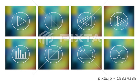 Vector set of icons for music player 19324338