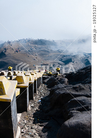 Stairs Down to The Hill and into fog or mist of 19325127