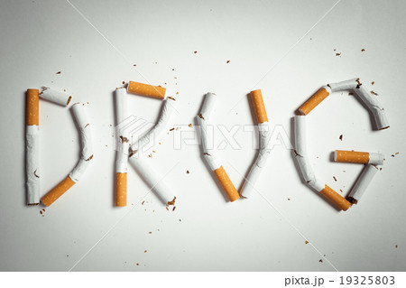 word DRUG, made of cigarettes 19325803