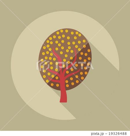 Flat modern design with shadow icon coffee tree 19326488