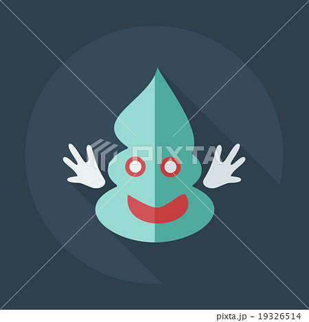 Flat modern design with shadow icons turd, faeces 19326514