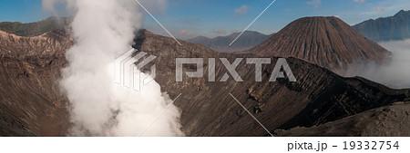 Volcano Bromo Errupting Smoke and sulphur under 19332754