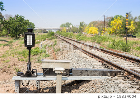 Train signals for railway and and traffic light 19334004